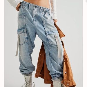 Free People Hazel Pull On Drop Waist Jean sz S NWT